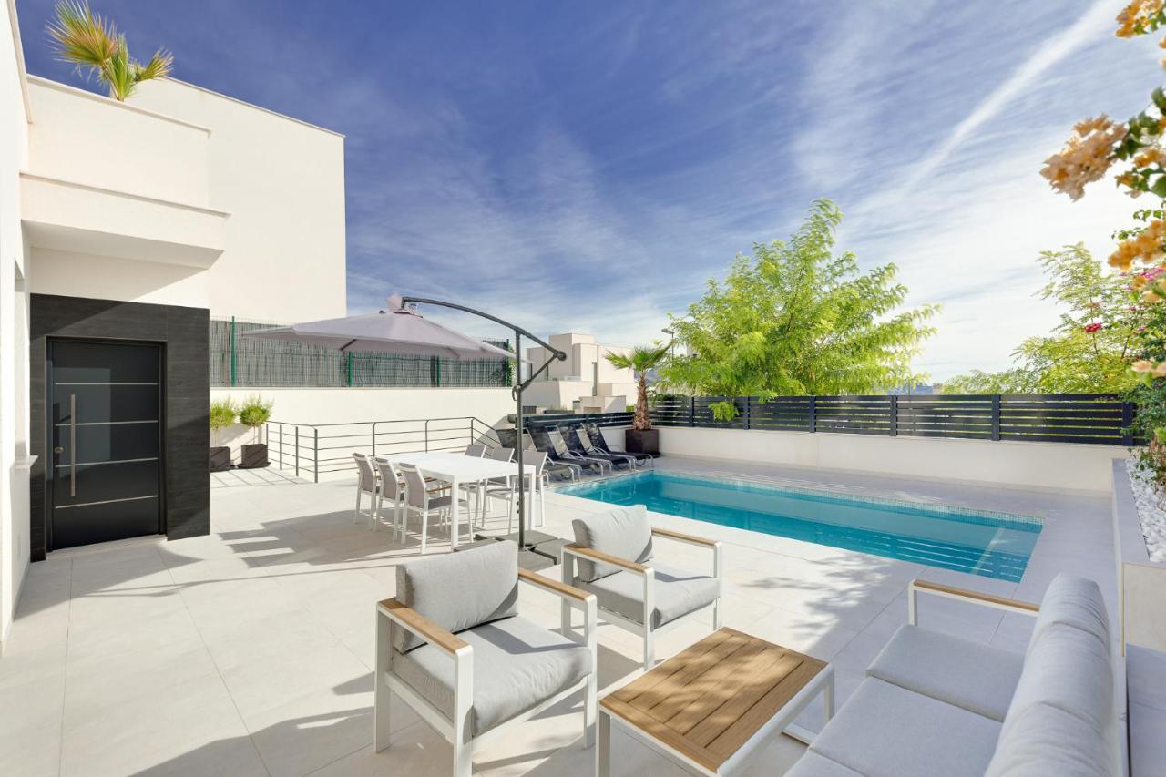 Villa Blanka, Amazing Villa With Hot Tube & Heated Pool In Polop, Alicante Bagian luar foto